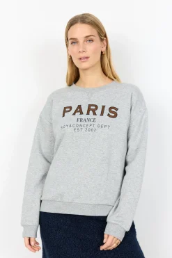 SC-ANGELIN 6 Sweatshirt Ljusgrått