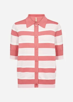 SC-DOLLIE STRIPE 820 Pullover Pink