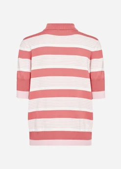 SC-DOLLIE STRIPE 820 Pullover Pink