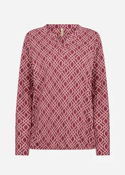SC-FELICITY AOP 530 Blus Rubinröd