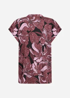 SC-FELICITY AOP 547 T-shirt Mörkröd