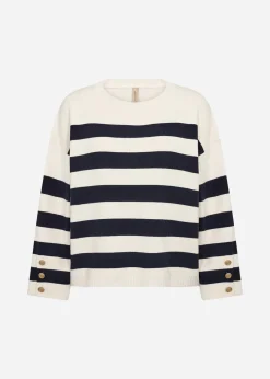 SC-KANITA STRIPE 36 Pullover Navy