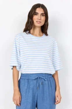 SC-RINA STRIPE 23 T-shirt Ljusblå