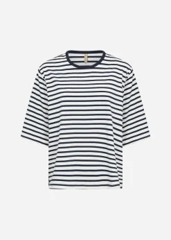 SC-RINA STRIPE 23 T-shirt Navy